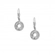 Sterling Silver Claddagh Leverback Earrings-1