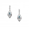 Sterling Silver Guardian Angel Blue Topaz Earrings-1