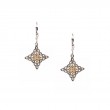 Sterling Silver 10k CZ Celestial Leverback Earrings-1