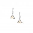 Sterling Silver 10k Trinity Post Earrings-1