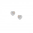 Sterling Silver 10k Celtic Heart Post Earrings-1