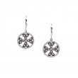 Sterling Silver and 10k CZ Celtic Cross leverback Earrings-1