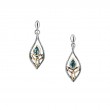 Sterling Silver 10k Guardian Angel Blue Topaz Earrings-1