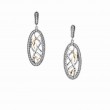 Sterling Silver 10k White CZ Double Hummingbird Post Earrings-1