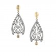 Sterling Silver 10k with CZ Dew Drop Gateway Earrings-1