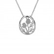 Sterling Silver Thistle Framed Pendant-1