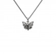 Sterling Silver Rhodium Butterfly Pendant-1