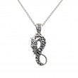 Sterling Silver CZ Dragon Pendant-1