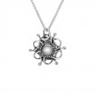 Sterling Silver Cabachon White Topaz Tempest Pendant-1