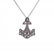 Sterling Silver CZ Thor's Hammer Pendant-1