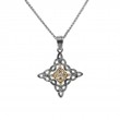 Sterling Silver 10k CZ Celestial Pendant-1