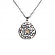 Sterling Silver 10k CZ Forget-Me-Not Pendant-1