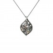 Sterling Silver Oxidized 10k Tree of Life Pendant-1