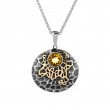 Sterling Silver 10k  Earth Element Pendant with Citrine-1