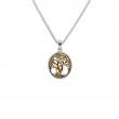 Sterling Silver 10k Yellow Tree of Life Pendant Petite-1