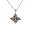 Sterling Silver 10k CZ Celestial Star Pendant-1