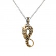 Sterling Silver 10k CZ Dragon Pendant Large-1