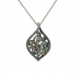 Sterling Silver Oxidized 10k Tree of Life Pendant-1