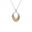 Sterling Silver 22k Gilded Window to the Soul Small Teardrop Pendant-1