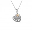 Sterling Silver 10k Celtic Heart Pendant-1