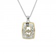 Sterling Silver 10k Window to the Soul Diamond (TW 0.06ct) Pendant-1