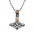 Sterling Silver 10k Thor`s Hammer Pendant-1