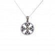 Sterling Silver 10k CZ Celtic Cross Small Pendant-1