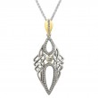 Sterling Silver Oxidized 10k with CZ Tribal Gateway Pendant-1