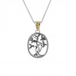 Sterling Silver 18k Tree of Life Pendant Small-1