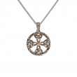 Sterling Silver 10k CZ Celtic Cross Pendant-1