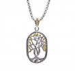 Sterling Silver 18k Tree of Life Large Pendant-1