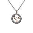 Sterling Silver 10k Wave Whirlpool Pendant-1