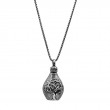 Sterling Silver Oxidized Tree of Life Textured Keepsake Vial-1