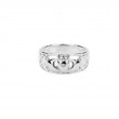 Sterling Silver Claddagh Ring with (1mm) Diamond Set Heart-1