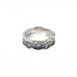 Sterling Silver Oxidized CZ Rocks 'n Rivers Ring-1