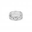 Sterling Silver Oxidized Claddagh Wedding Ring-1