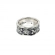 Sterling Silver Oxidized CZ Rocks 'n Rivers Ring-1