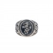 Sterling Silver Oxidized Lion Rampant Large Ring-1