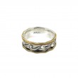 Sterling Silver 10k Wave Rocks 'n Rivers Ring-1