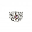 Sterling Silver 10k Guardian Angel Amethyst Ring