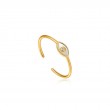 Evil Eye Gold Adjustable Ring-1