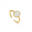 Evil Eye Emblem Gold Adjustable Ring-1