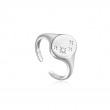 SILVER STARRY KYOTO OPAL ADJUSTABLE SIGNET RING-1