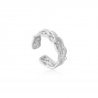 SILVER ROPE WIDE ADJUSTABLE RING-1