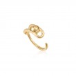 Gold Orb Claw Adjustable Ring