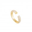 Gold Pavé Adjustable Ring-1