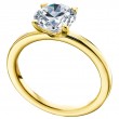 18 Karat Yellow Gold Solitaire Band-1