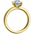 18 Karat Yellow Gold Solitaire Band-5