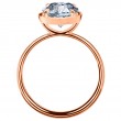 18 Karat Rose Gold Engagement Ring-5