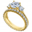 Three-Stone Yellow Gold Engagement Ring-7